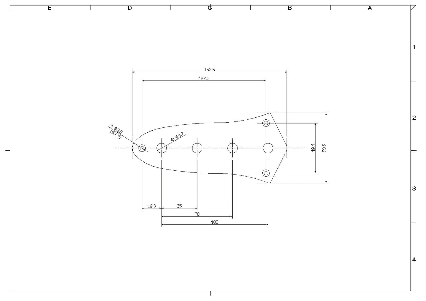 ジャズベース コントロールプレート クローム