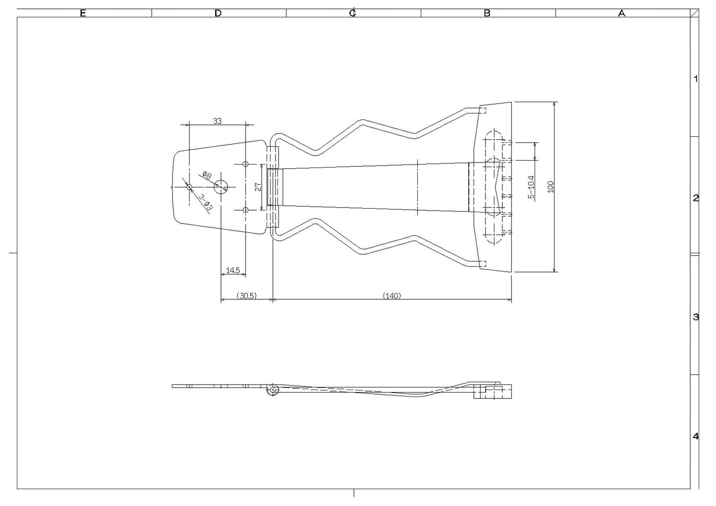 ES-175 type tailpiece gold