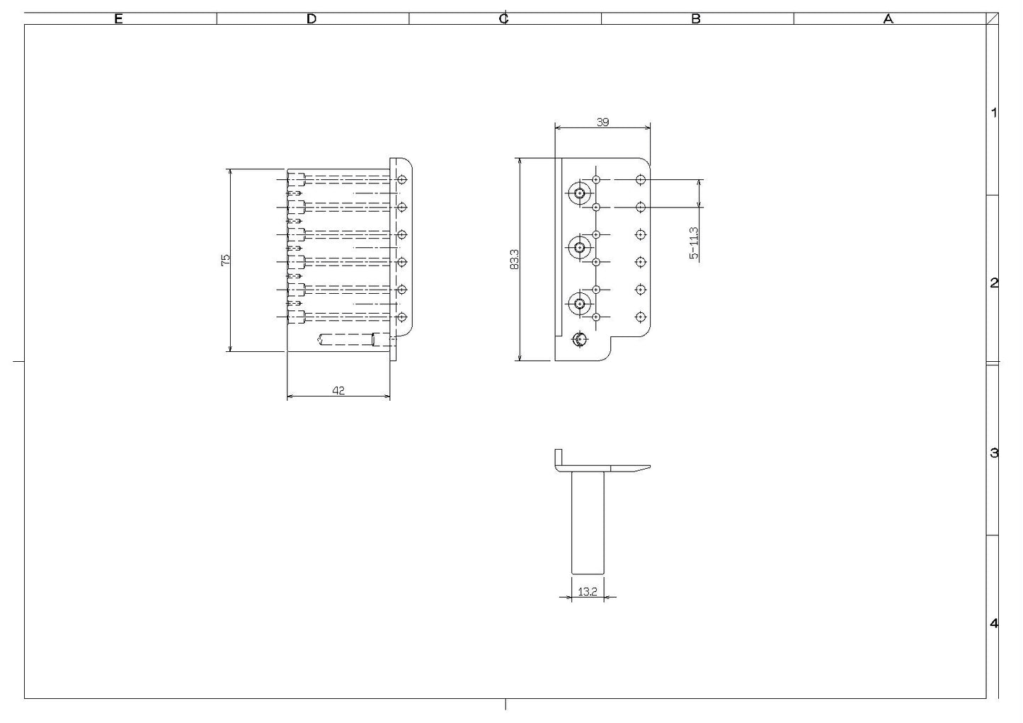 Steel tremolo block 11mm